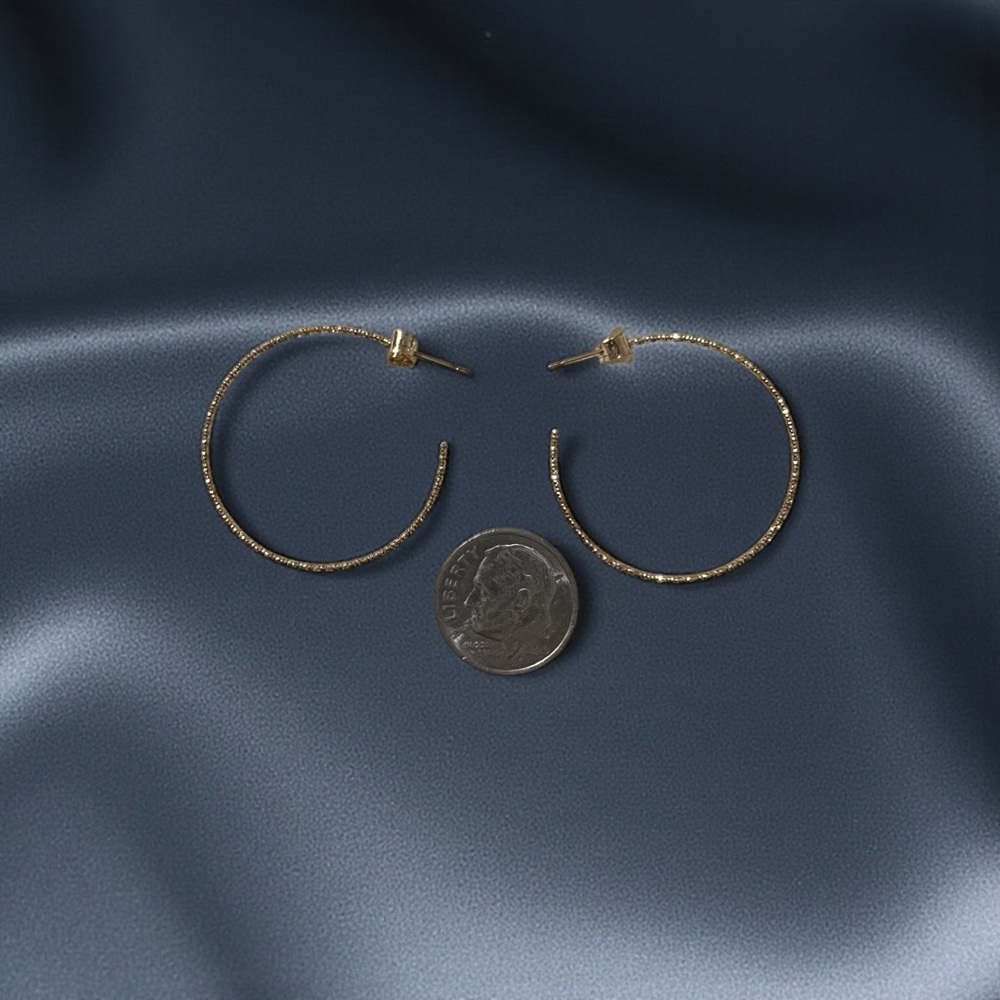 Elegant Gold-Tone Open Hoop Earrings
